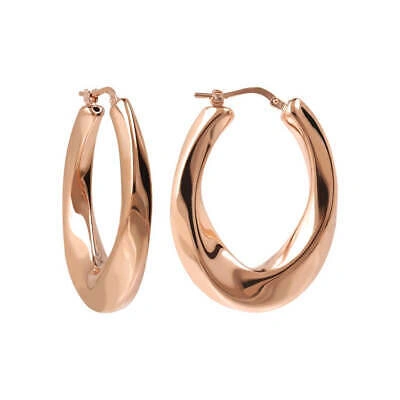 BRONZALLURE BRONZALLURE PUREZZA OVAL HOOPS