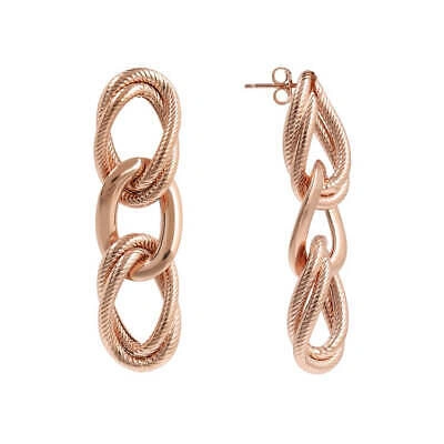 BRONZALLURE BRONZALLURE PUREZZA LINK EARRINGS