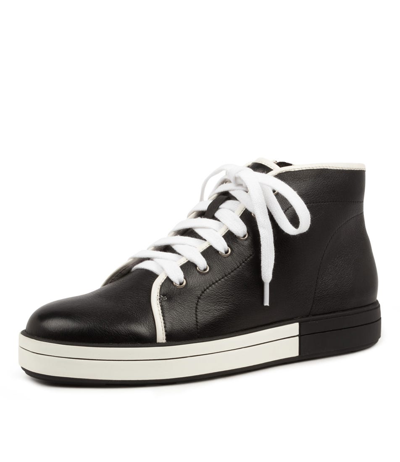 ZIERA SHOES ZIERA ROZLYN W BLACK WHITE LEAT WOMENS SHOES CASUAL BOOTS ANKLE