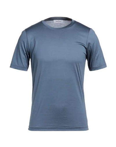 GRAN SASSO GRAN SASSO MAN T-SHIRT PASTEL BLUE SIZE 34 COTTON