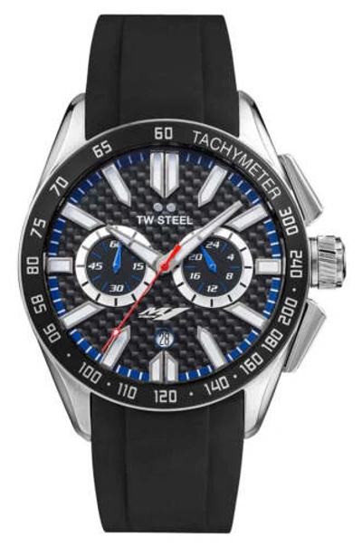 TW STEEL TW STEEL YAMAHA FACTORY RACING CHRONO STEEL RUBBER DATE QUARTZ MENS WATCH GS1