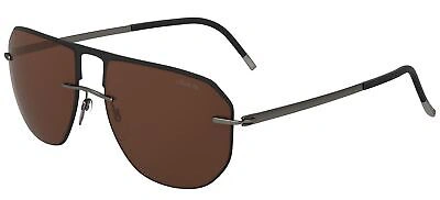 SILHOUETTE SILHOUETTE ACCENT SHADES 8704 BLACK/BROWN ONESIZEFITSALL MEN SUNGLASSES