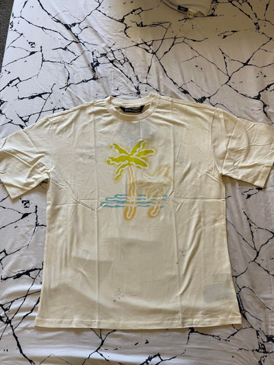PALM ANGELS PALM ANGELS GRAPHIC PRINT T-SHIRT / CREAM / SIZE L, XL (OVERSIZE)