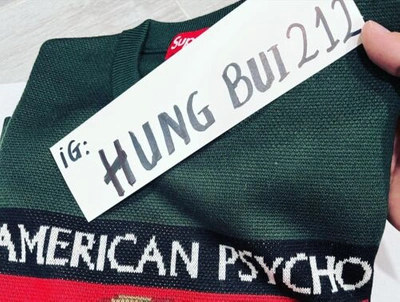 SUPREME SUPREME AMERICAN PSYCHO GREEN KNIT SWEATER - SIZE SMALL - GREEN COLOR