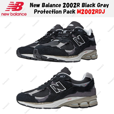 NEW BALANCE BALANCE 2002R BLACK GRAY PROTECTION PACK M2002RDJ MEN'S SIZE
