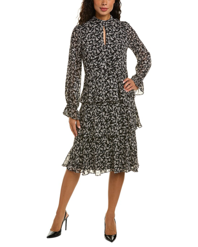 MIKAEL AGHAL MIKAEL AGHAL TIERED RUFFLE MIDI DRESS WOMEN'S