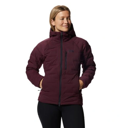 MOUNTAIN HARDWEAR MOUNTAIN HARDWEAR WOMEN'S STRETCHDOWN HOODY, COCOA RED, X-LARGE