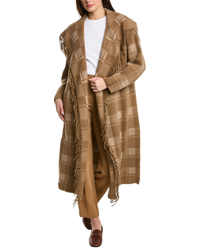 NAADAM NAADAM PLAID JACQUARD WOOL COAT WOMEN'S