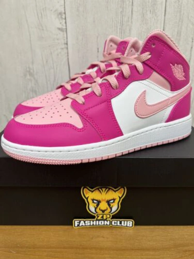 JORDAN AIR JORDAN 1 MID FIERCE PINK FD8780-116 GRADE SCHOOL SIZES