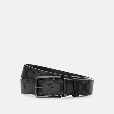 COACH OUTLET DOUBLE BAR BUCKLE CUT TO SIZE REVERSIBLE BELT, 38 MM