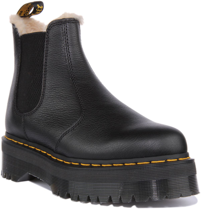 DR. MARTENS DR MARTENS 2976 QUAD UNISEX LEDER PLATEAU CHELSEA STIEFEL SCHWARZ GRÖSSE UK 3 - 8