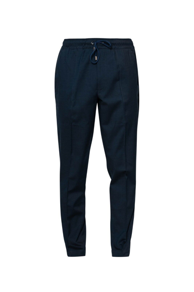 ISAIA ISAIA NAPOLI BLAU KORDELZUG HOSE WOLLE/BAUMWOLLE 36 US / 52 EU