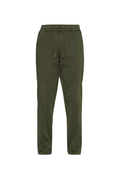 ISAIA ISAIA NAPOLI GRÜN KORDELZUG HOSE SPORT HOSE BAUMWOLLE/KASCHMIR