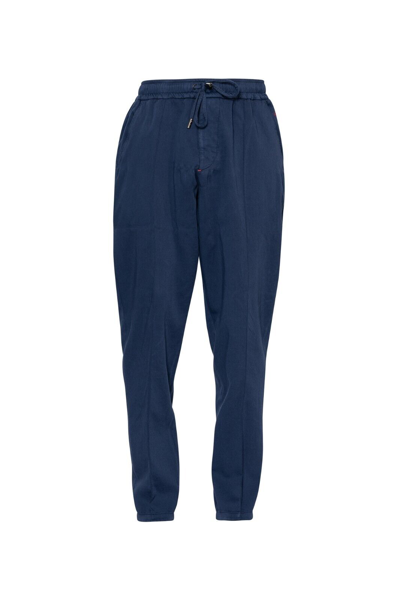 ISAIA ISAIA NAPOLI BLAU KORDELZUG HOSE SPORT HOSE BAUMWOLLE/KASCHMIR