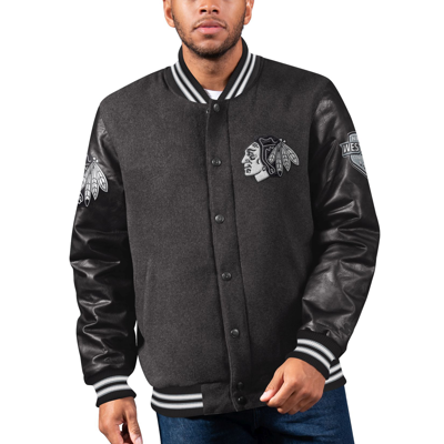 STARTER STARTER NHL CHICAGO BLACKHAWKS WOOL VARSITY JACKE