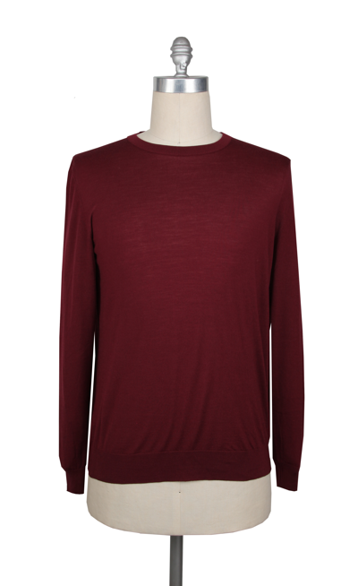 KITON KITON WEINROT WOLLE RUNDHALSAUSSCHNITT PULLOVER - (CA4232310)