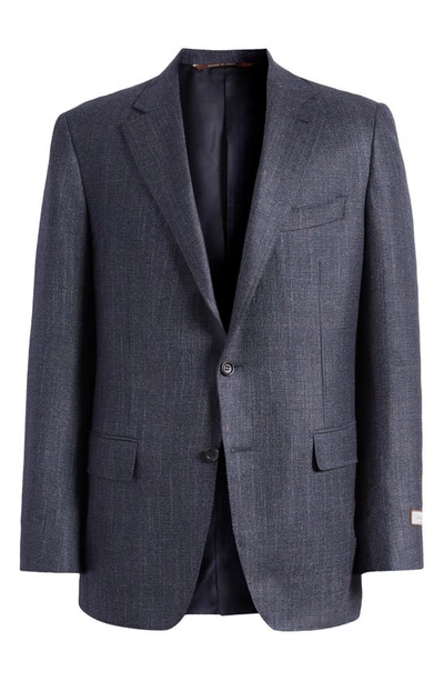 CANALI CANALI KEI TRIM FIT SLUB WOOL & SILK BLEND SPORT COAT