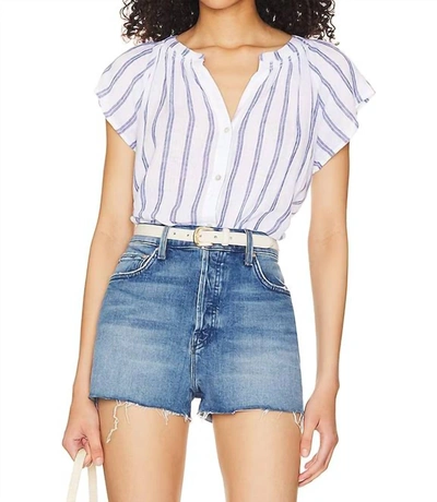 RAILS ALENA LINEN BLOUSE IN VILLA STRIPE