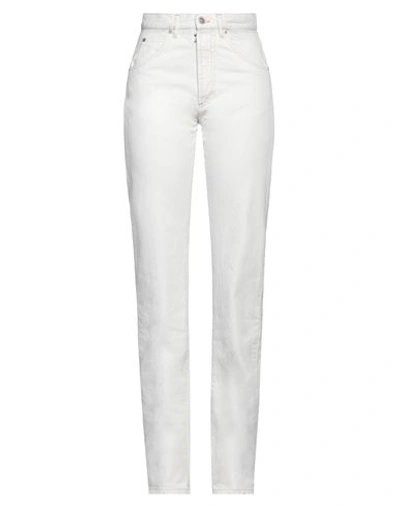 MAISON MARGIELA MAISON MARGIELA WOMAN PANTS OFF WHITE SIZE 29 COTTON