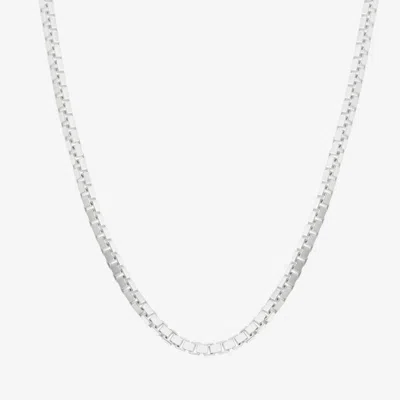 7879 WOMEN'S SILVER BOXED CHAIN NECKLACE