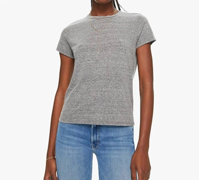 MOTHER THE LIL GOODIE GOODIE TEE IN HEATHER GREY