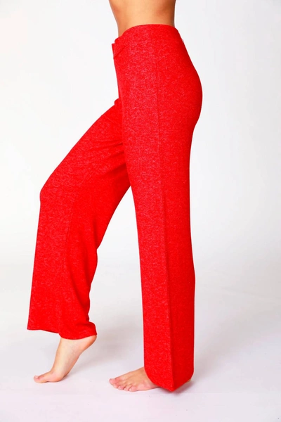 FRENCH KYSS SOFT STRETCH LOUNGE PANT IN RED