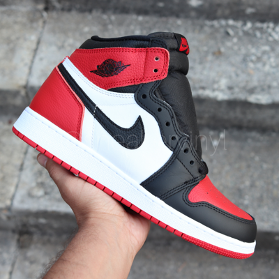 NIKE AIR JORDAN 1 RETRO HIGH OG BRED TOE CUSTOM