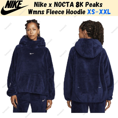 NIKE NIKE X NOCTA 8K PEAKS WMNS FLEECE HOODIE MIDNIGHT NAVY DV3645-410 SIZE XS-XXL