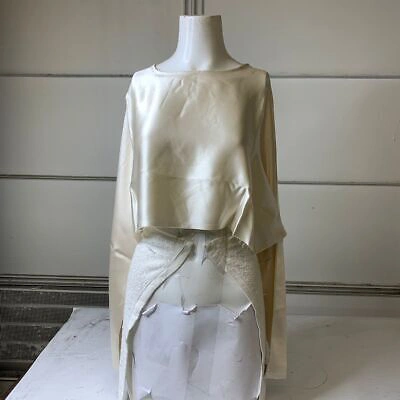 NONCHALANT LABEL NONCHALANT LABEL EMILIA BLOUSE WOMEN'S SIZE SMALL CHAMPAGNE