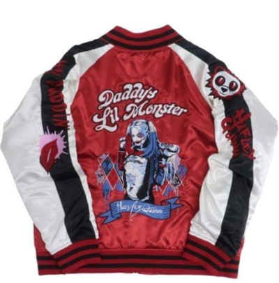 DC COMICS SUICIDE SQUAD SIZE L SOUVENIR JACKET SUKAJAN OUTERWEAR CRAZY HARLEY QUINN UNISEX
