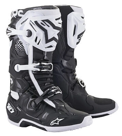 ALPINESTARS ALPINESTARS 2010020-12-8 UNISEX-ADULT TECH 10 BOOTS BLACK/WHITE SZ 08 (MULTI, ON