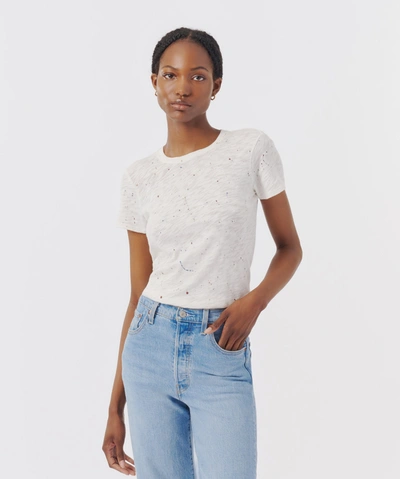 ATM ANTHONY THOMAS MELILLO SLUB JERSEY SPLATTER SCHOOLBOY SHORT SLEEVE CREW NECK TEE