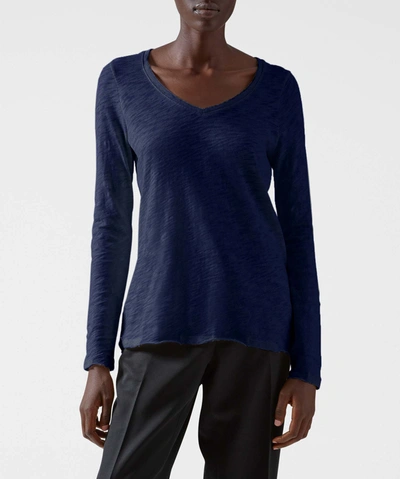 ATM ANTHONY THOMAS MELILLO SLUB JERSEY LONG SLEEVE V-NECK TEE