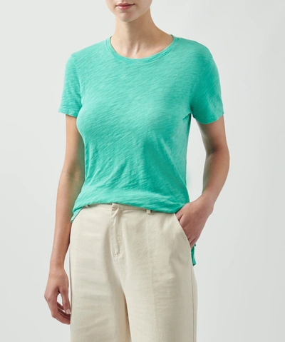 ATM ANTHONY THOMAS MELILLO SLUB JERSEY WITH CHROMA WASH SCHOOLBOY SHORT SLEEVE CREW NECK TEE