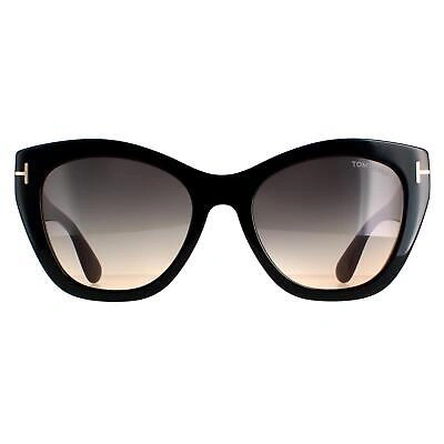 TOM FORD TOM FORD SUNGLASSES FT0940 CARA 01B SHINY BLACK SMOKE GRAY GRADIENT