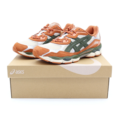 ASICS 1201A789-251 ASICS GEL-NYC OATMEAL FOREST KHAKI MOSS GREEN ORANGE SILVER (MEN'S)