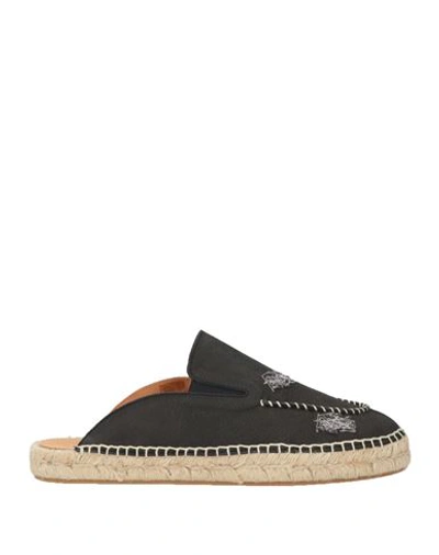 MAISON MARGIELA MAISON MARGIELA MAN ESPADRILLES BLACK SIZE 9 LEATHER