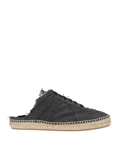MAISON MARGIELA MAISON MARGIELA MAN ESPADRILLES CHARCOAL SIZE 8 TEXTILE FIBERS