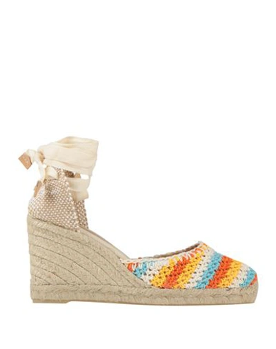 CASTAÃ±ER CASTAÑER WOMAN ESPADRILLES SKY BLUE SIZE 7.5 TEXTILE FIBERS