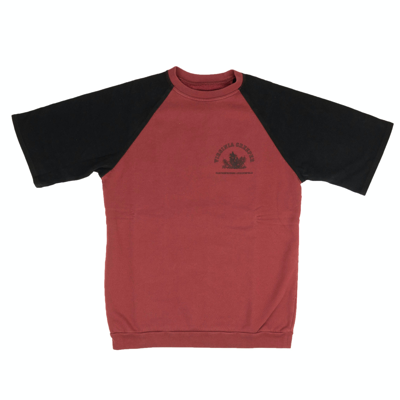 RAF SIMONS BURGUNDY RAGLAN VIRGINIA CREEPER SWEATSHIRT SIZE L