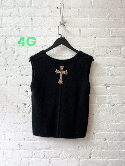 CHROME HEARTS CASHIER LEOPARD BACK CROSS TANK SIZE S