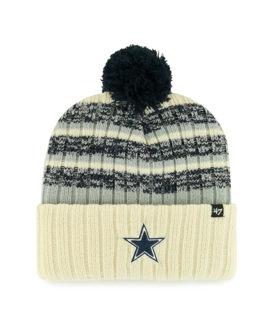 47 BRAND MEN'S '47 BRAND CREAM DALLAS COWBOYS TAVERN CUFFED KNIT HAT WITH POM