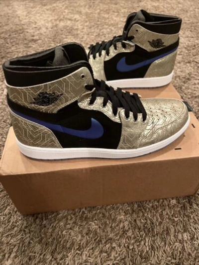 JORDAN AIR JORDAN 1 HIGH ZOOM AIR CMFT GOLD LASER DQ0659-700 MENS SIZE 14