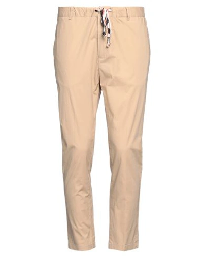 GREY DANIELE ALESSANDRINI GREY DANIELE ALESSANDRINI MAN PANTS SAND SIZE 38 COTTON, ELASTANE