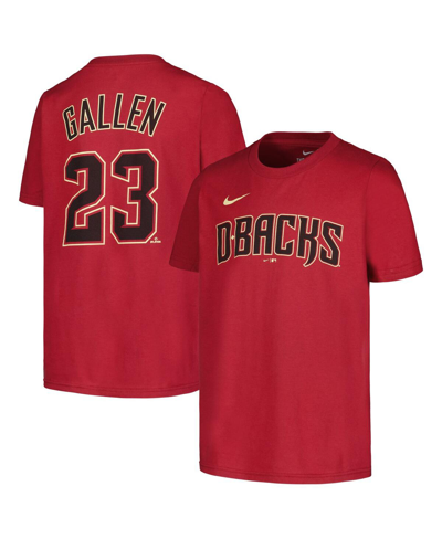 NIKE BIG BOYS NIKE ZAC GALLEN RED ARIZONA DIAMONDBACKS NAME AND NUMBER T-SHIRT