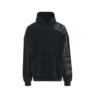 BALENCIAGA BALENCIAGA OUTLINE LOGO HOODIE SWEATSHIRT