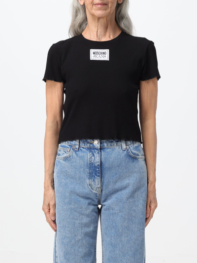 MOSCHINO T-SHIRT MOSCHINO JEANS WOMAN COLOR BLACK