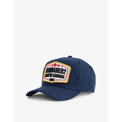 DSQUARED2 DSQUARED2 MEN'S VY BORN IN CANADA BRAND-EMBROIDERED COTTON-TWILL CAP