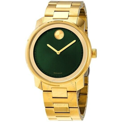 MOVADO MOVADO BOLD 3600582 GREEN DIAL GOLD TONE STAINLESS STEEL MENS WATCH
