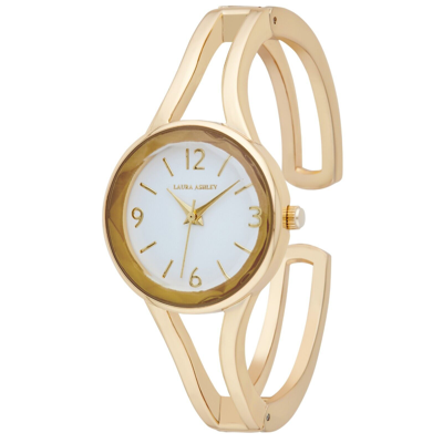 LAURA ASHLEY LAURA ASHLEY WOMEN'S 28MM FACETED CRYSTAL BANGLE WATCH (LA2074)